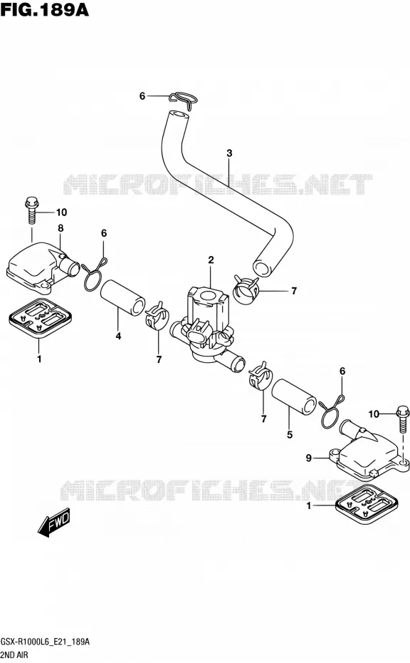 ANTI POLLUTION SYSTEM Suzuki MOTO 1000 GSX-R 2016  GSX-R1000UF L6 (E21)