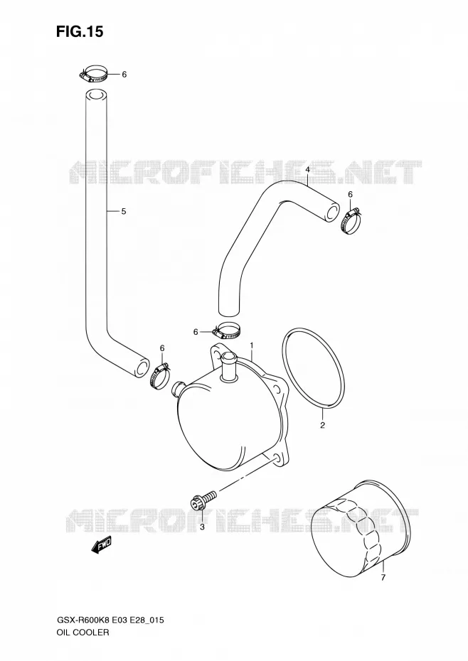 OIL COOLER Suzuki MOTO 600 GSX-R 2010  GSX-R600 L0 (E03,E28,E33)