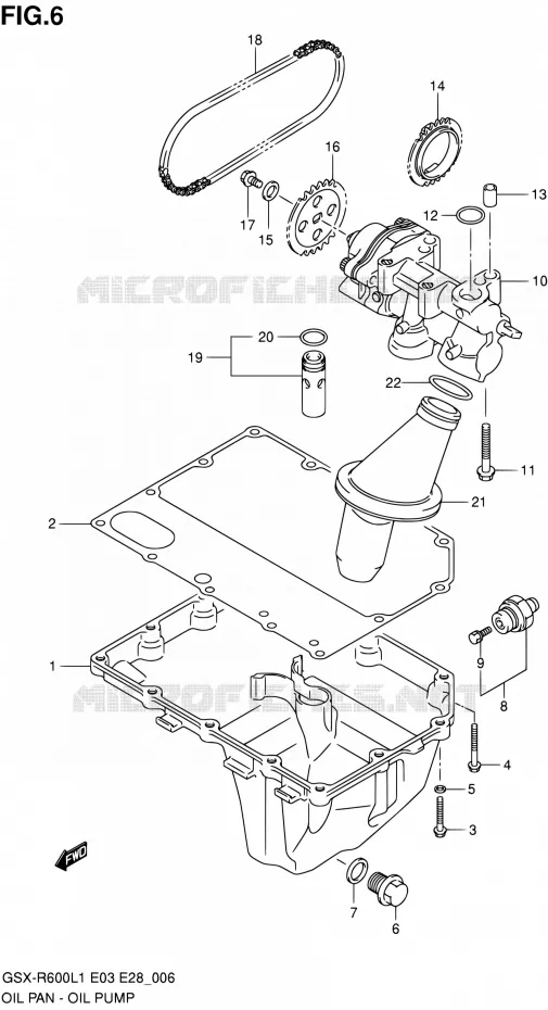 SUMP - OIL PUMP Suzuki MOTO 600 GSX-R 2011  GSX-R600 L1 (E03,E28,E33)