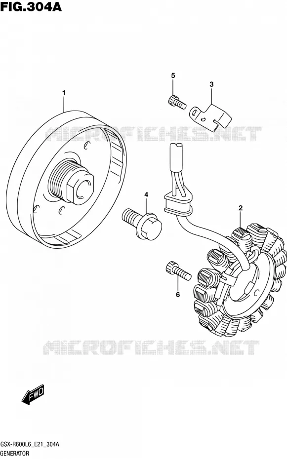 ALTERNATOR Suzuki MOTO 600 GSX-R 2016  GSX-R600 L6 (E21)