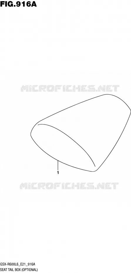 SEAT COWL (OPTIONAL) Suzuki MOTO 600 GSX-R 2016  GSX-R600 L6 (E21)
