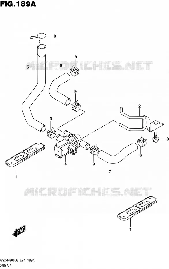 ANTI POLLUTION SYSTEM Suzuki MOTO 600 GSX-R 2016  GSX-R600 L6 (E24)
