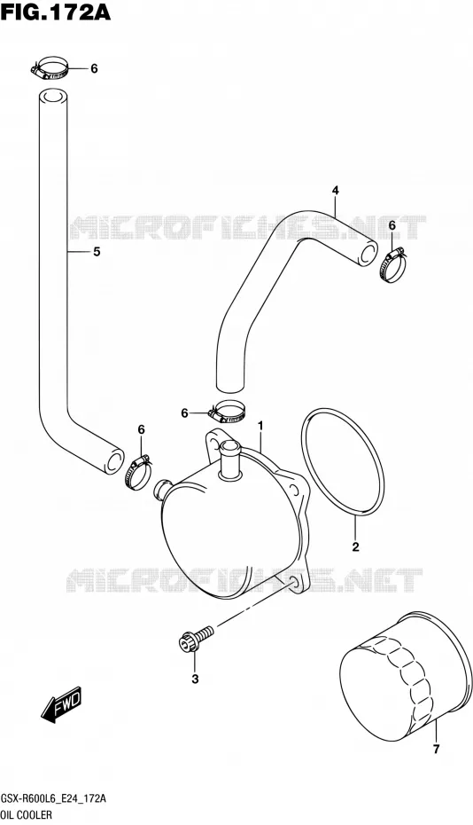 OIL COOLER Suzuki MOTO 600 GSX-R 2016  GSX-R600 L6 (E24)