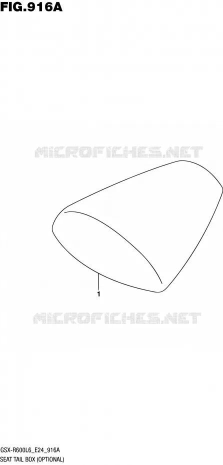 SEAT COWL (OPTIONAL) Suzuki MOTO 600 GSX-R 2016  GSX-R600 L6 (E24)