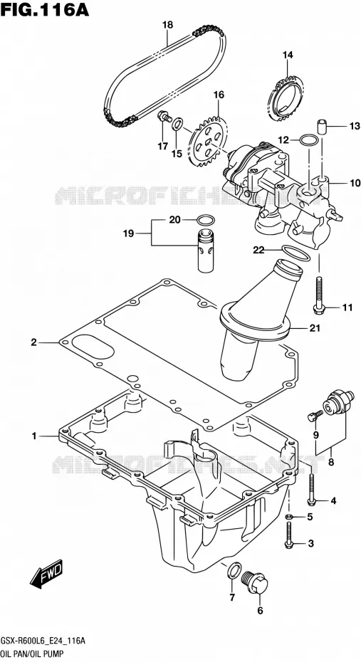 SUMP - OIL PUMP Suzuki MOTO 600 GSX-R 2016  GSX-R600 L6 (E24)