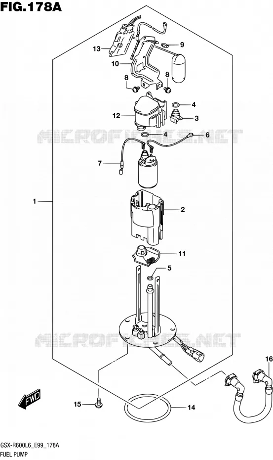 FUEL PUMP Suzuki MOTO 600 GSX-R 2016  GSX-R600 L6 (E99)