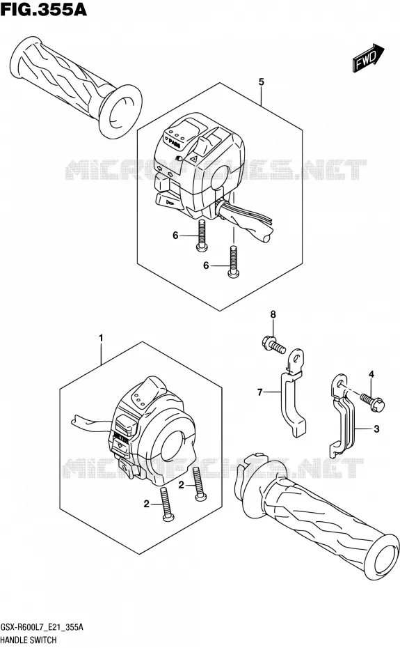 SWITCHES Suzuki MOTO 600 GSX-R 2017  GSX-R600 L7 (E21)