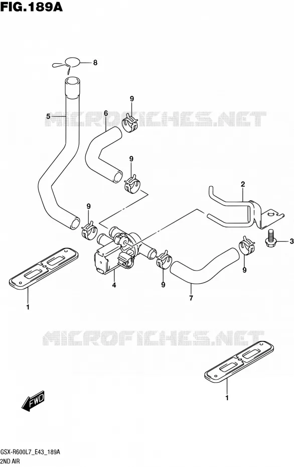 ANTI POLLUTION SYSTEM Suzuki MOTO 600 GSX-R 2017  GSX-R600 L7 (E43)