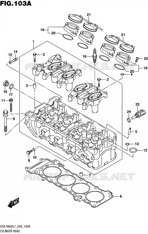 CYLINDER HEAD Suzuki MOTO 600 GSX-R 2017  GSX-R600 L7 (E99)