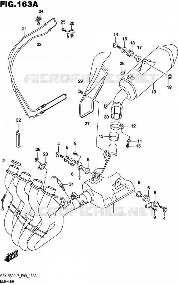 MUFFLER Suzuki MOTO 600 GSX-R 2017  GSX-R600 L7 (E99)