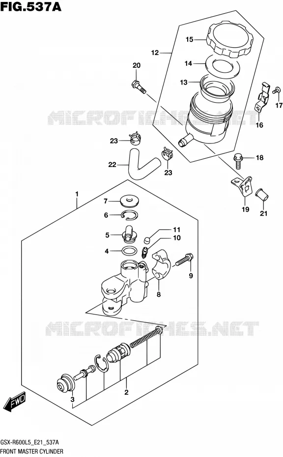 FRONT MASTER CYLINDER Suzuki MOTO 600 GSX-R 2015  GSX-R600UF L5 (E21)