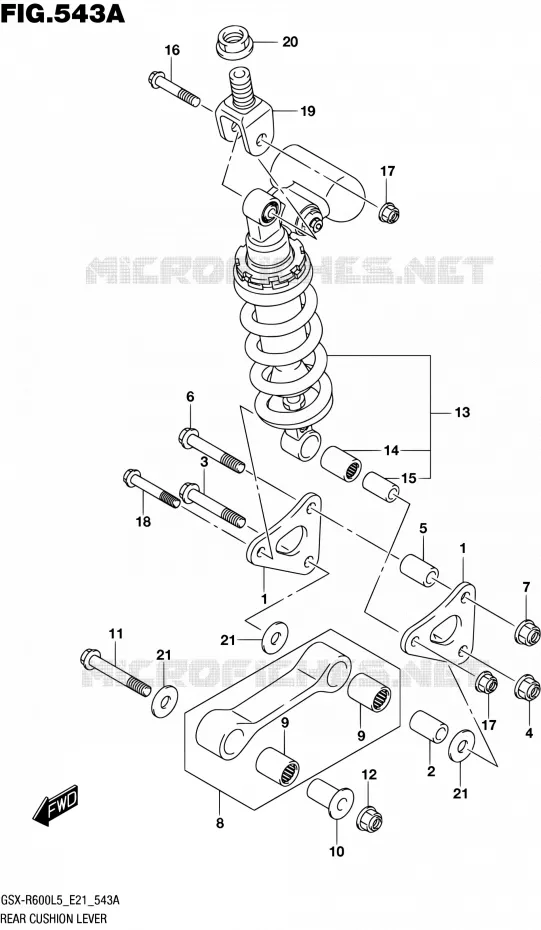 SHOCK ABSORBER LINKAGE (GSX-R600L5 E21) Suzuki MOTO 600 GSX-R 2015  GSX-R600UF L5 (E21)