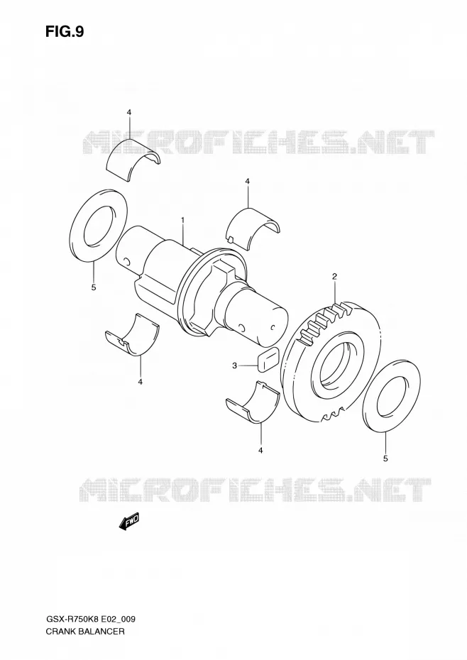 CRANK BALANCER Suzuki MOTO 750 GSX-R 2010  GSX-R750 L0 (E02,E19)