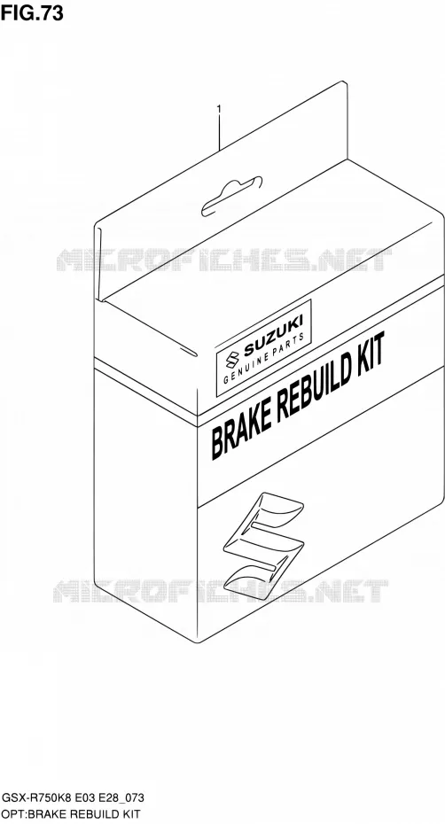 BRAKE REBUILD KIT Suzuki MOTO 750 GSX-R 2010  GSX-R750 L0 (E03,E28,E33)