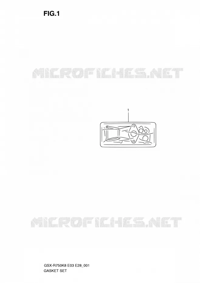 GASKET SET Suzuki MOTO 750 GSX-R 2010  GSX-R750 L0 (E03,E28,E33)