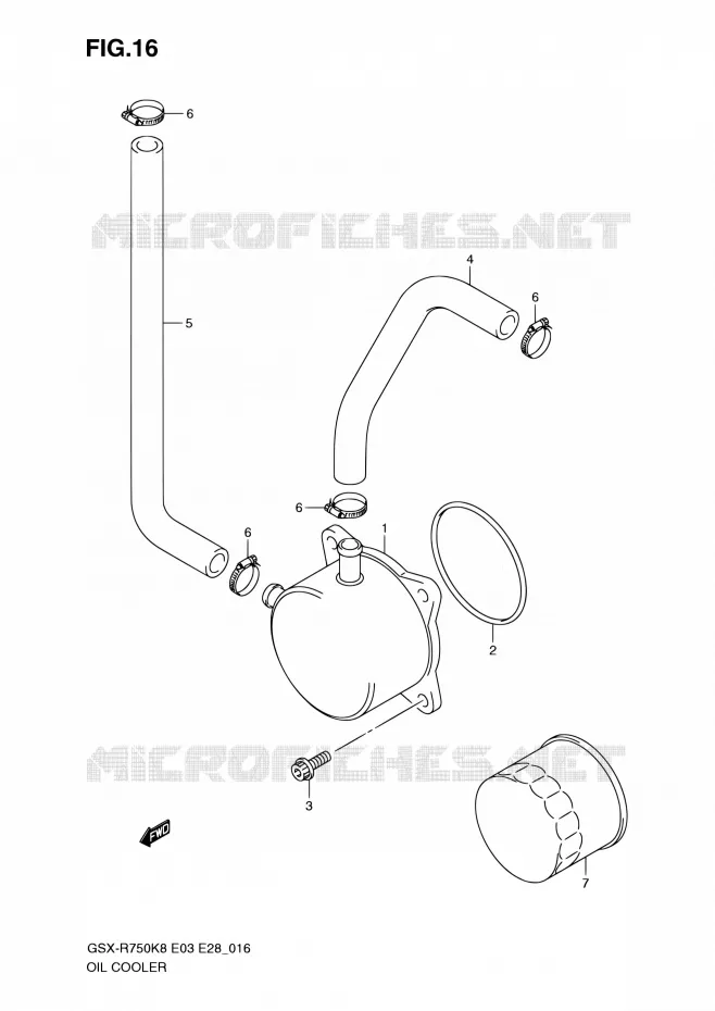 OIL COOLER Suzuki MOTO 750 GSX-R 2010  GSX-R750 L0 (E03,E28,E33)