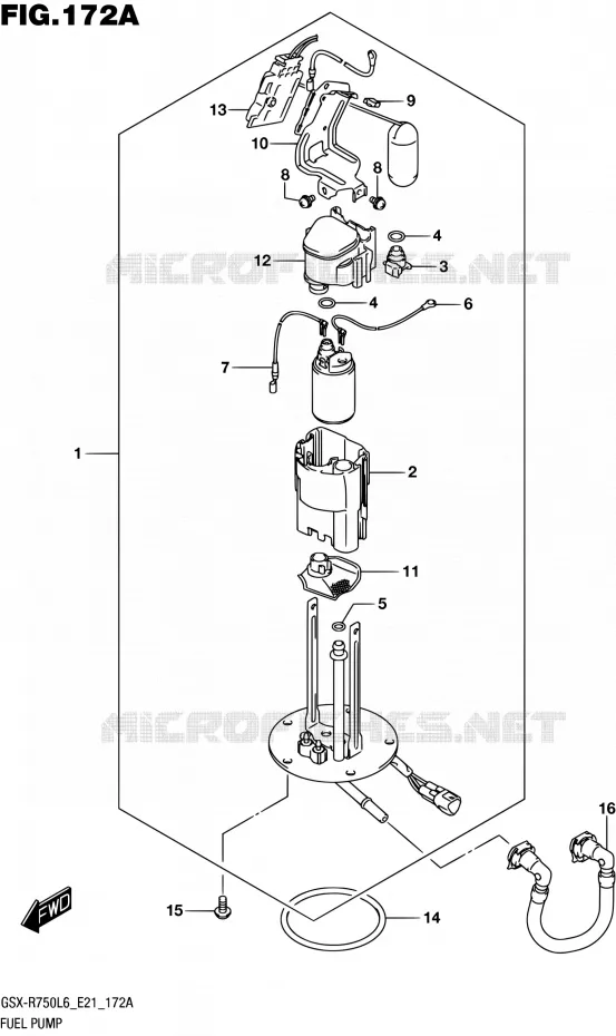 FUEL PUMP Suzuki MOTO 750 GSX-R 2016  GSX-R750 L6 (E21)