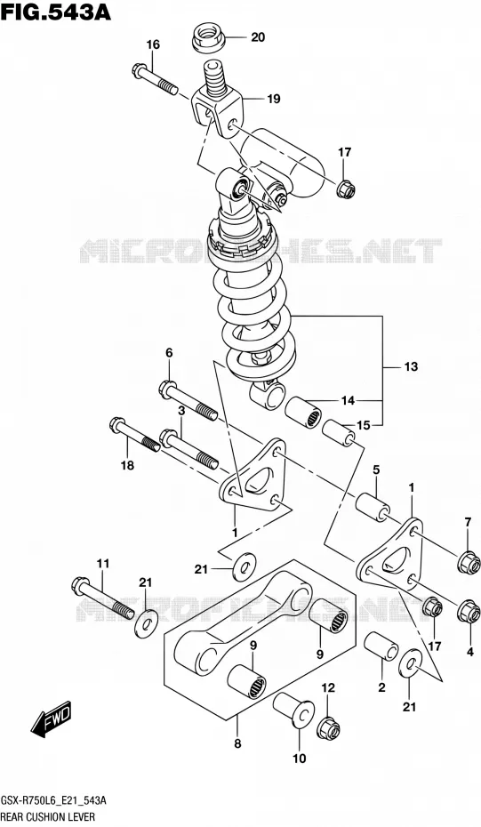 SHOCK ABSORBER LINKAGE Suzuki MOTO 750 GSX-R 2016  GSX-R750 L6 (E21)