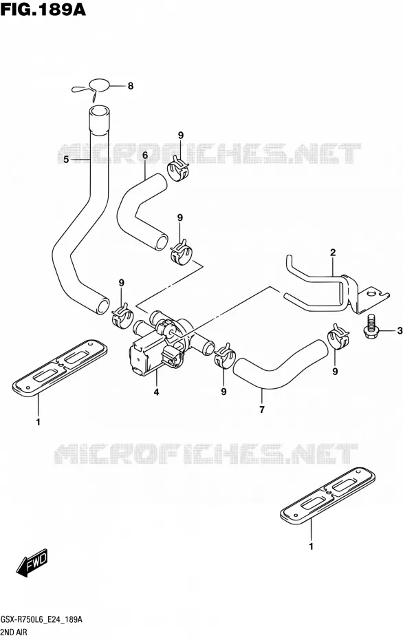ANTI POLLUTION SYSTEM Suzuki MOTO 750 GSX-R 2016  GSX-R750 L6 (E24)