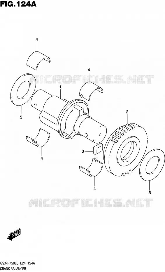 CRANK BALANCER Suzuki MOTO 750 GSX-R 2016  GSX-R750 L6 (E24)