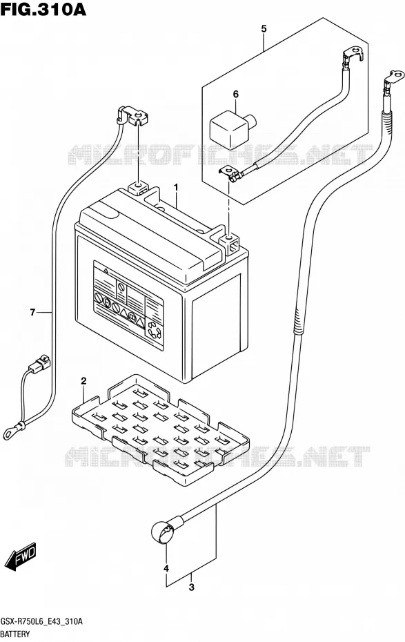 BATTERY Suzuki MOTO 750 GSX-R 2016  GSX-R750 L6 (E43)