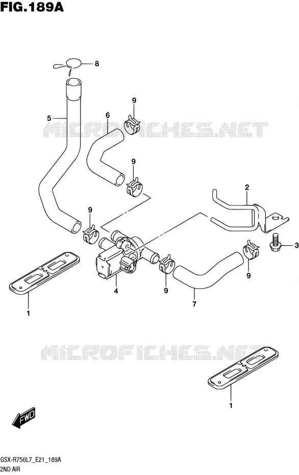 ANTI POLLUTION SYSTEM Suzuki MOTO 750 GSX-R 2017  GSX-R750 L7 (E21)