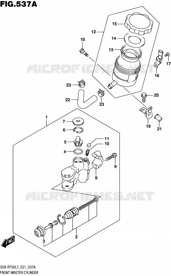 FRONT MASTER CYLINDER Suzuki MOTO 750 GSX-R 2017  GSX-R750 L7 (E21)