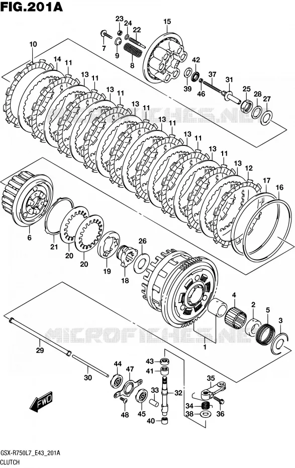 CLUTCH Suzuki MOTO 750 GSX-R 2017  GSX-R750 L7 (E43)