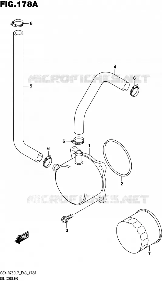 OIL COOLER Suzuki MOTO 750 GSX-R 2017  GSX-R750 L7 (E43)