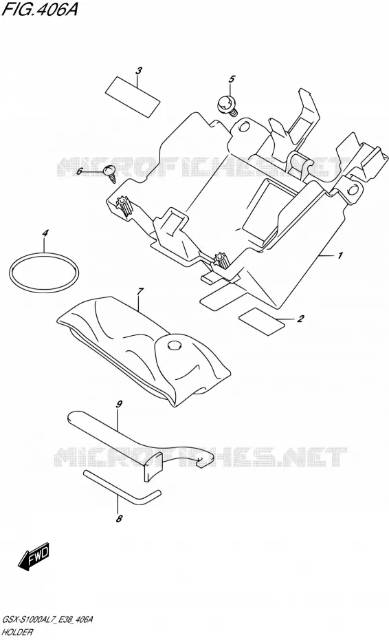 BRACKET Suzuki MOTO 1000 GSX-S 2017  GSX-S1000A L7 (E38)