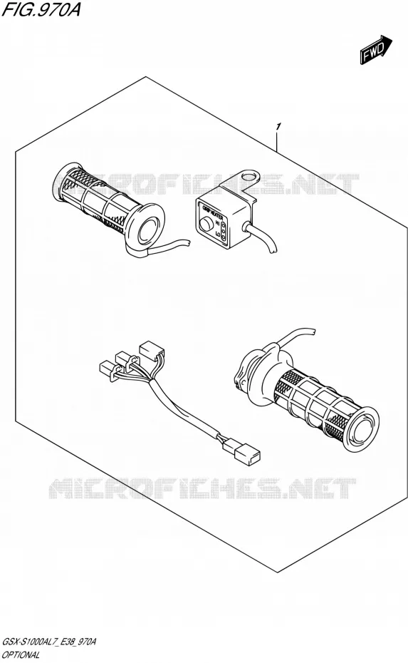 OPTIONS (GRIP HEATER SET) Suzuki MOTO 1000 GSX-S 2017  GSX-S1000A L7 (E38)