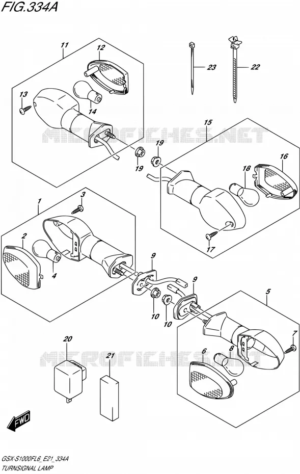 INDICATORS Suzuki MOTO 1000 GSX-S 2016  GSX-S1000F L6 (E21)