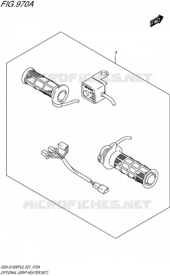 OPTIONS (GRIP HEATER SET) Suzuki MOTO 1000 GSX-S 2016  GSX-S1000F L6 (E21)
