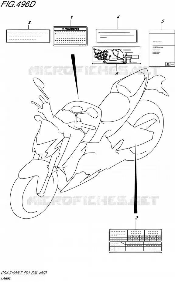 LABEL (GSX-S1000AL7 E33) Suzuki MOTO 1000 GSX-S 2017  GSX-S1000 L7 (E33)