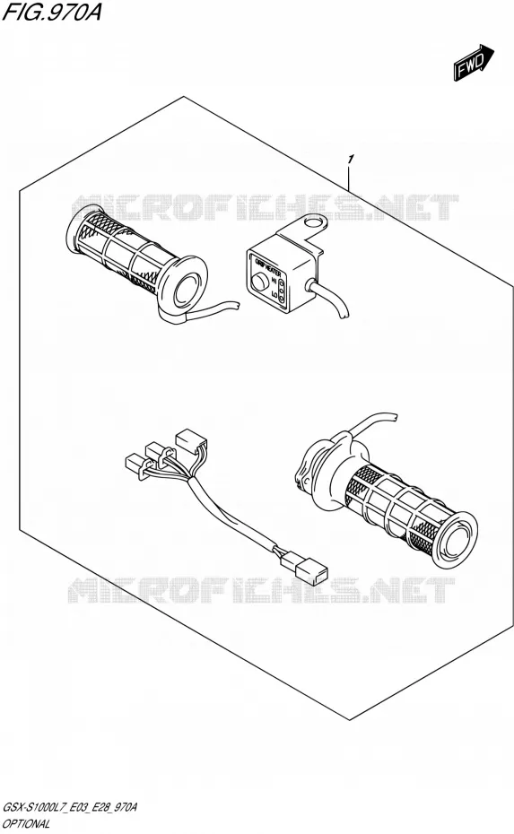 OPTIONS (GRIP HEATER SET) Suzuki MOTO 1000 GSX-S 2017  GSX-S1000 L7 (E33)