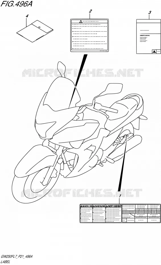 LABEL Suzuki MOTO 250 INAZUMA 2017  GW250F L7 (P21)