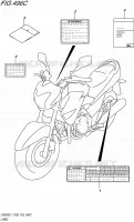LABEL (GW250L7 P33) for Suzuki INAZUMA 250 2017