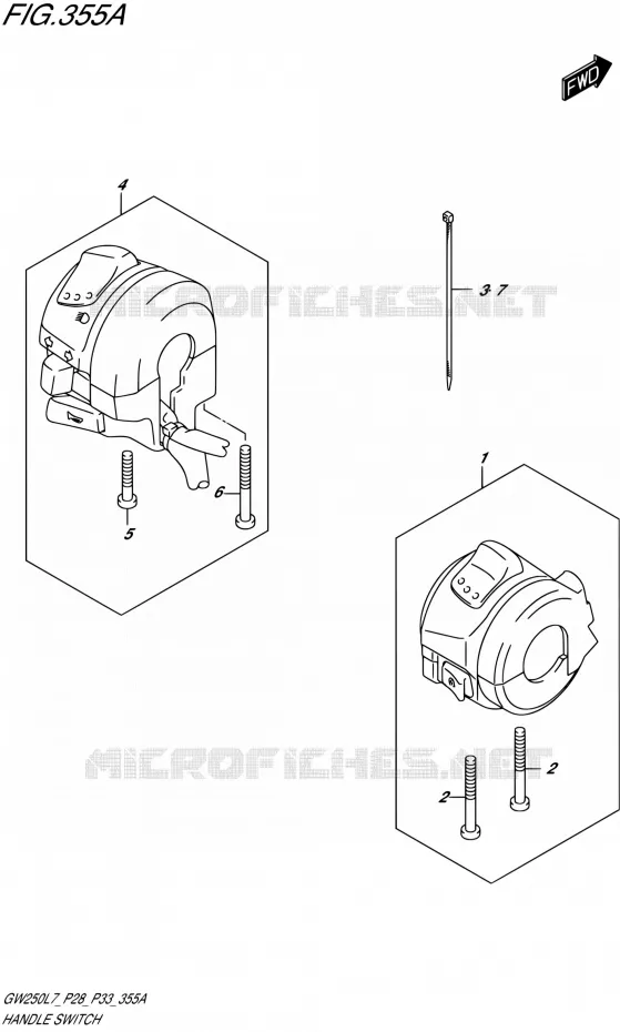 SWITCHES Suzuki MOTO 250 INAZUMA 2017  GW250 L7 (P03,P28,P33)
