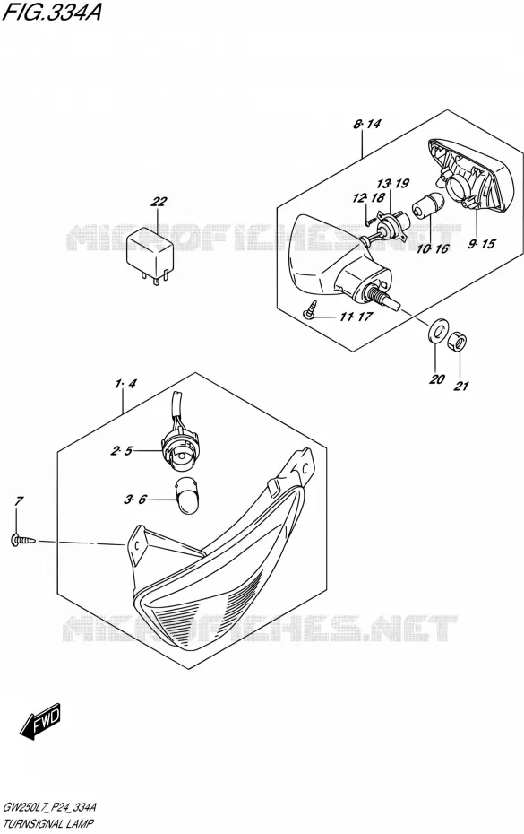 INDICATORS Suzuki MOTO 250 INAZUMA 2017  GW250 L7 (P24)