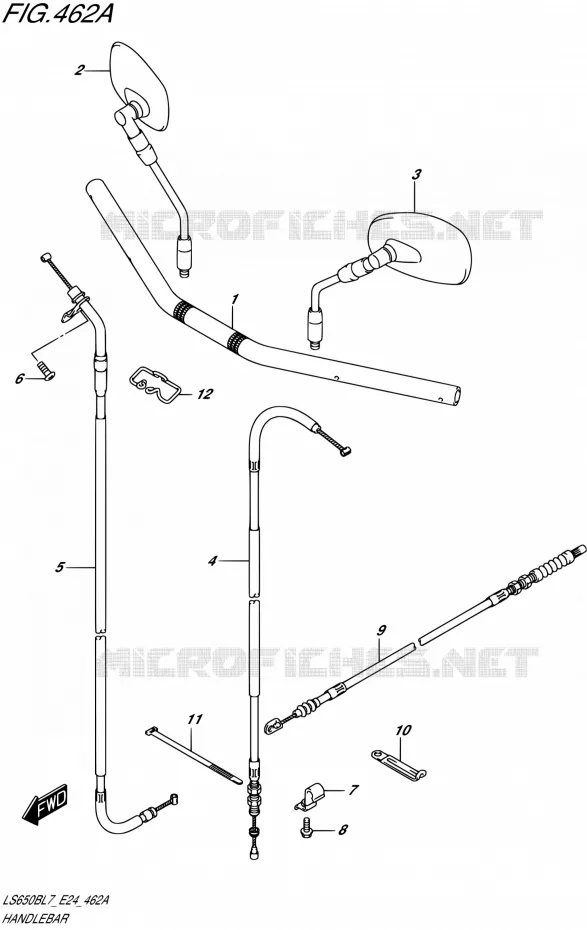 HANDLEBAR Suzuki MOTO 650 BOULEVARD 2017  LS650B L7 (E24)
