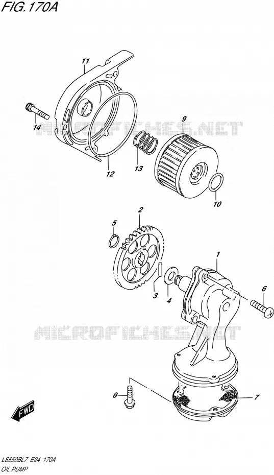 OIL PUMP Suzuki MOTO 650 BOULEVARD 2017  LS650B L7 (E24)