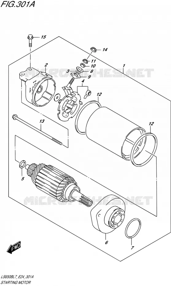 STARTER MOTOR Suzuki MOTO 650 BOULEVARD 2017  LS650B L7 (E24)
