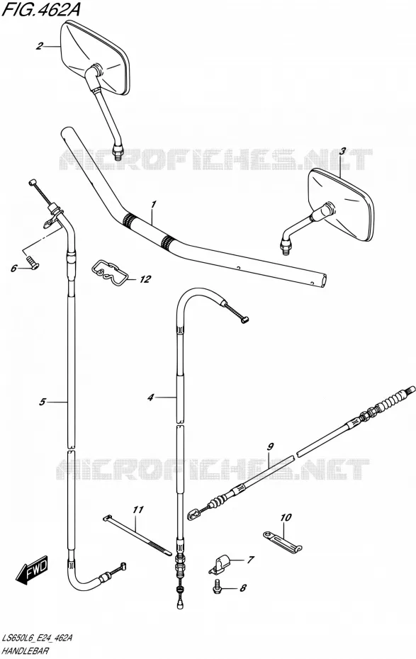 HANDLEBAR Suzuki MOTO 650 SAVAGE 2016  LS650 L6 (E24)