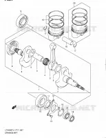 CRANKSHAFT for Suzuki KINGQUAD 400 2011