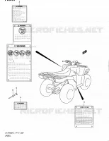 LABEL (LT A400FL1 P24) for Suzuki KINGQUAD 400 2011