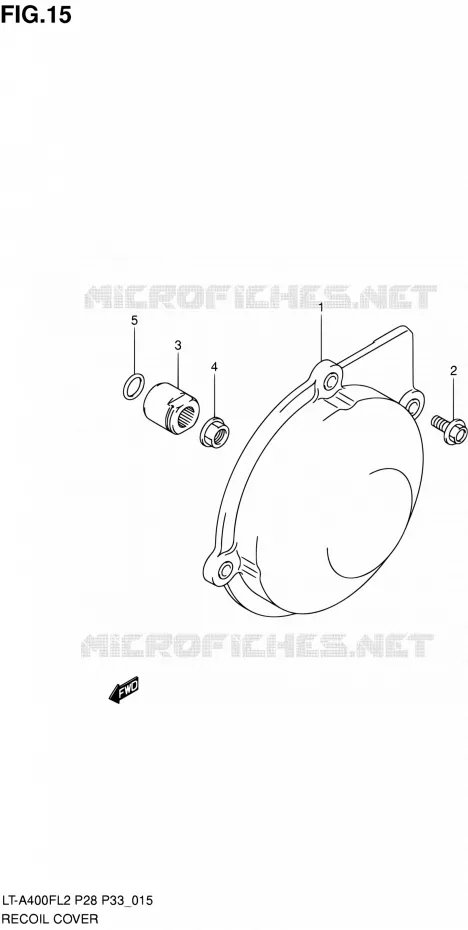 ALTERNATOR COVER Suzuki QUAD 400 KINGQUAD 2012  LT-A400F L2/LT-A400FZ L2 (P03,P28,P33)