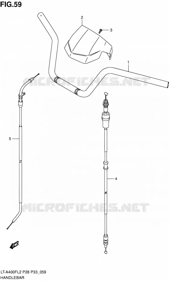 HANDLEBAR Suzuki QUAD 400 KINGQUAD 2012  LT-A400F L2/LT-A400FZ L2 (P03,P28,P33)