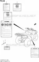 LABEL (LT A400FL2 P17) for Suzuki KINGQUAD 400 2012