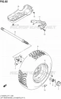 LEFT HAND REAR WHEEL (LT A400FZL2 P17) for Suzuki KINGQUAD 400 2012