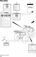 LABEL (LT A400FL6 P28) for Suzuki KINGQUAD 400 2016